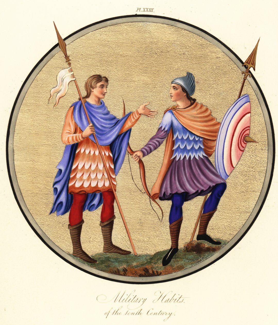 Soldats anglo-saxons portant une armure d