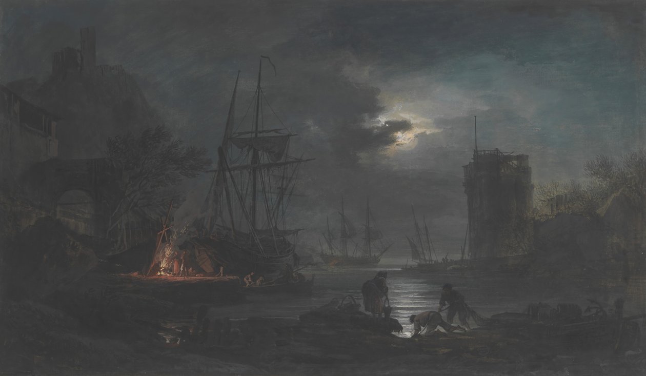Clair de lune, s.d. - Joseph Vernet.