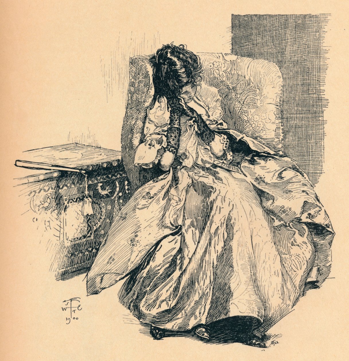 Une rêverie, vers 1900 - Joseph Walter West
