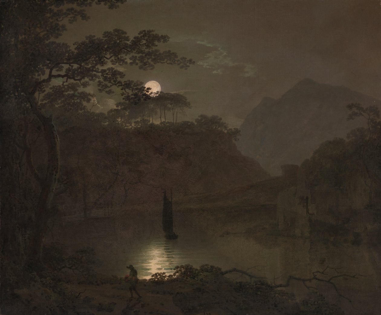 Un Lac au Clair de Lune - Joseph Wright of Derby