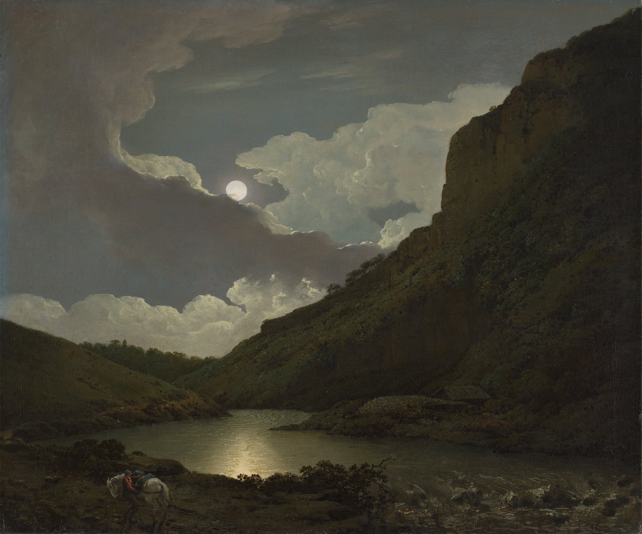Matlock Tor au clair de lune - Joseph Wright of Derby