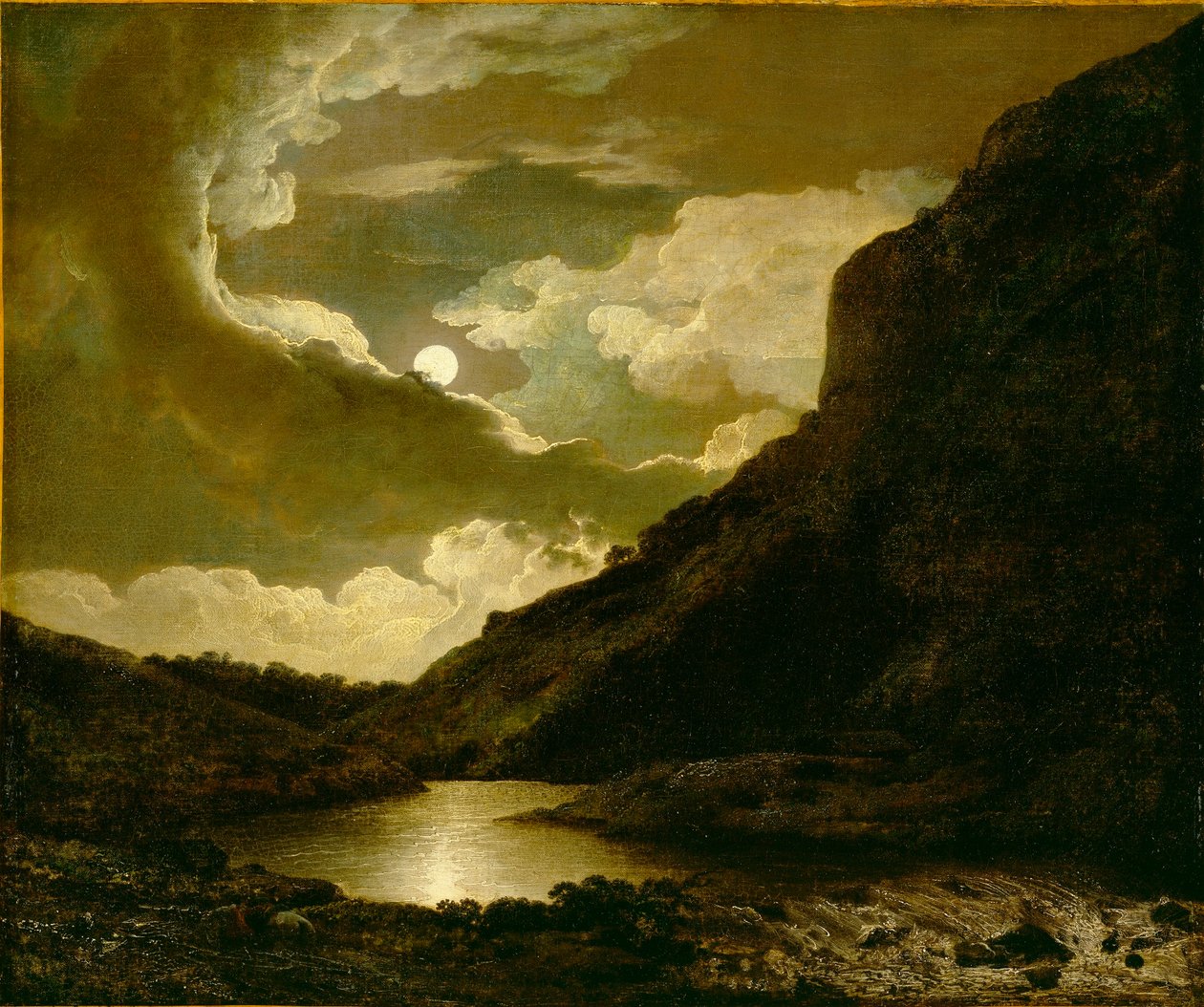 Matlock Tor au clair de lune - Joseph Wright of Derby