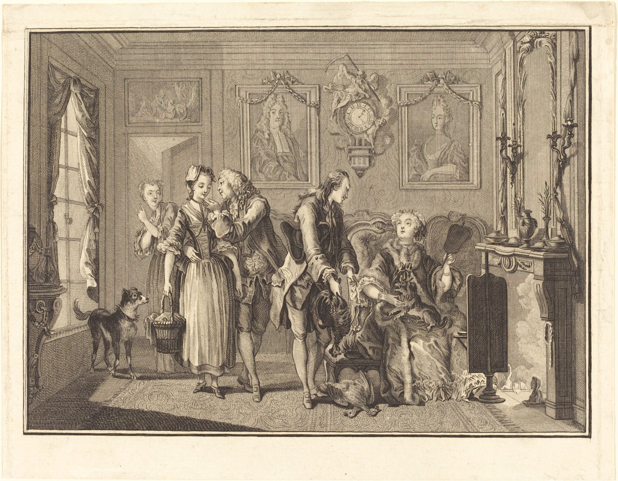 La jolie fermière - Joseph de Longueil after Charles Eisen