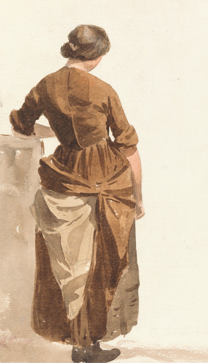 Fille en robe marron - Joshua Cristall
