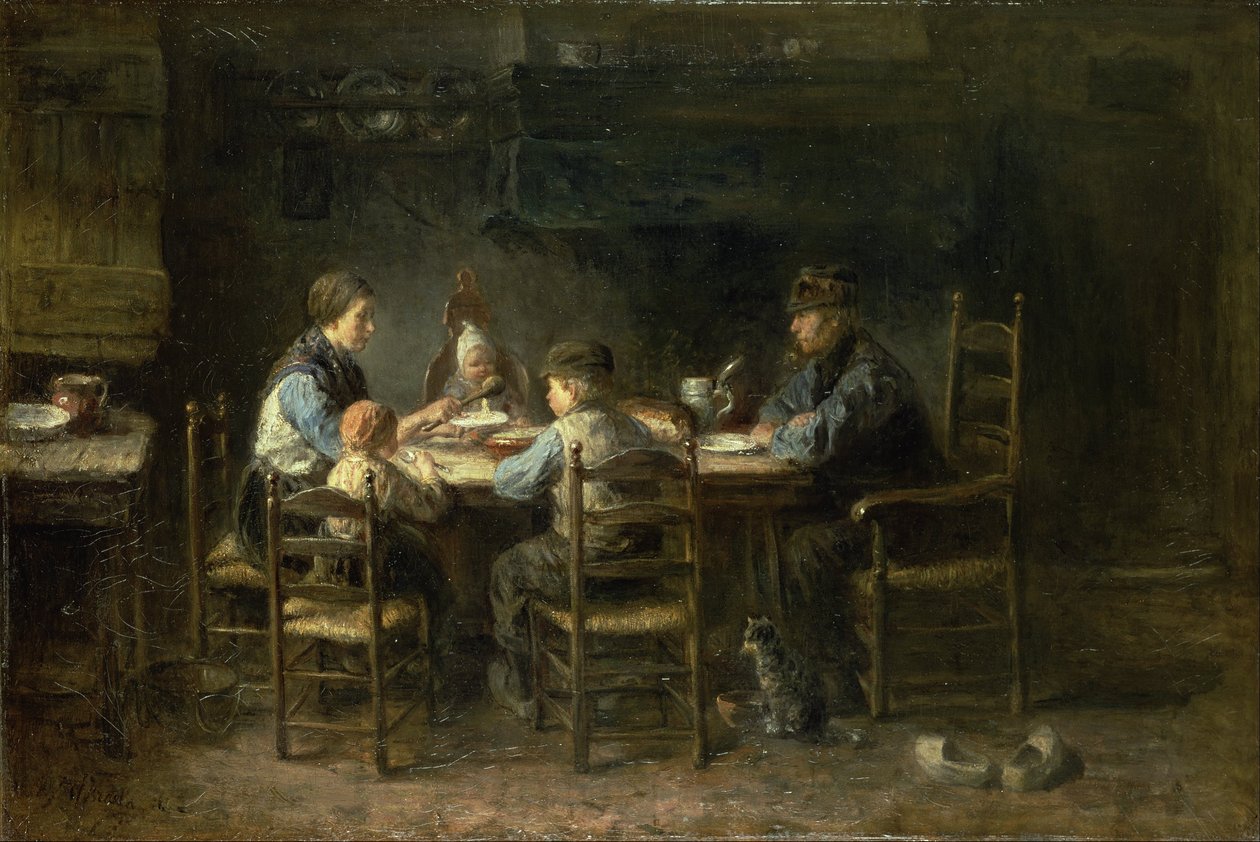 Famille de paysans à table - Jozef Israëls