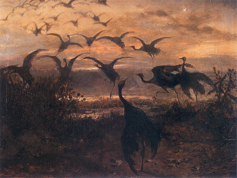 Grues décollant - Jozef Marian Chemonski