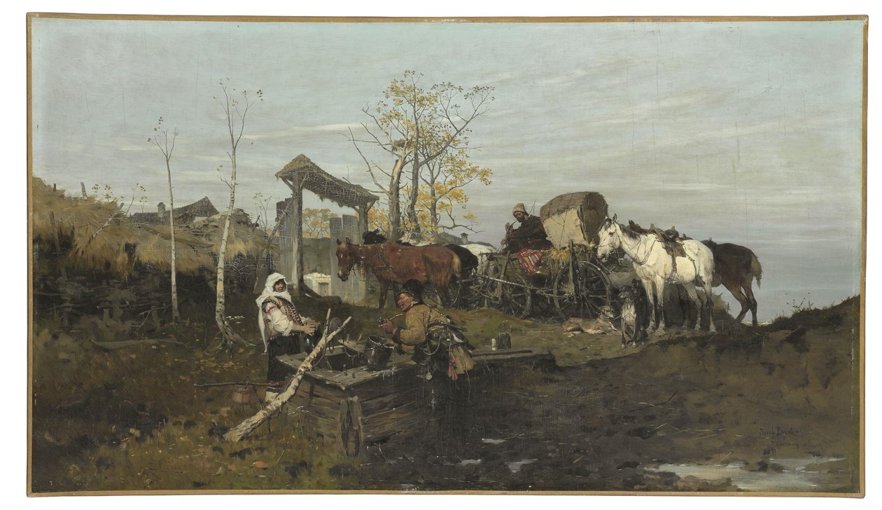 Conversation au puits, 1877 - Jozef Brandt