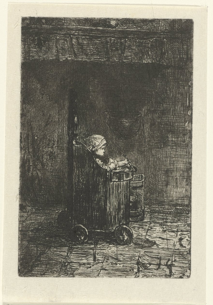 Enfant dans la chaise haute - Jozef Israëls