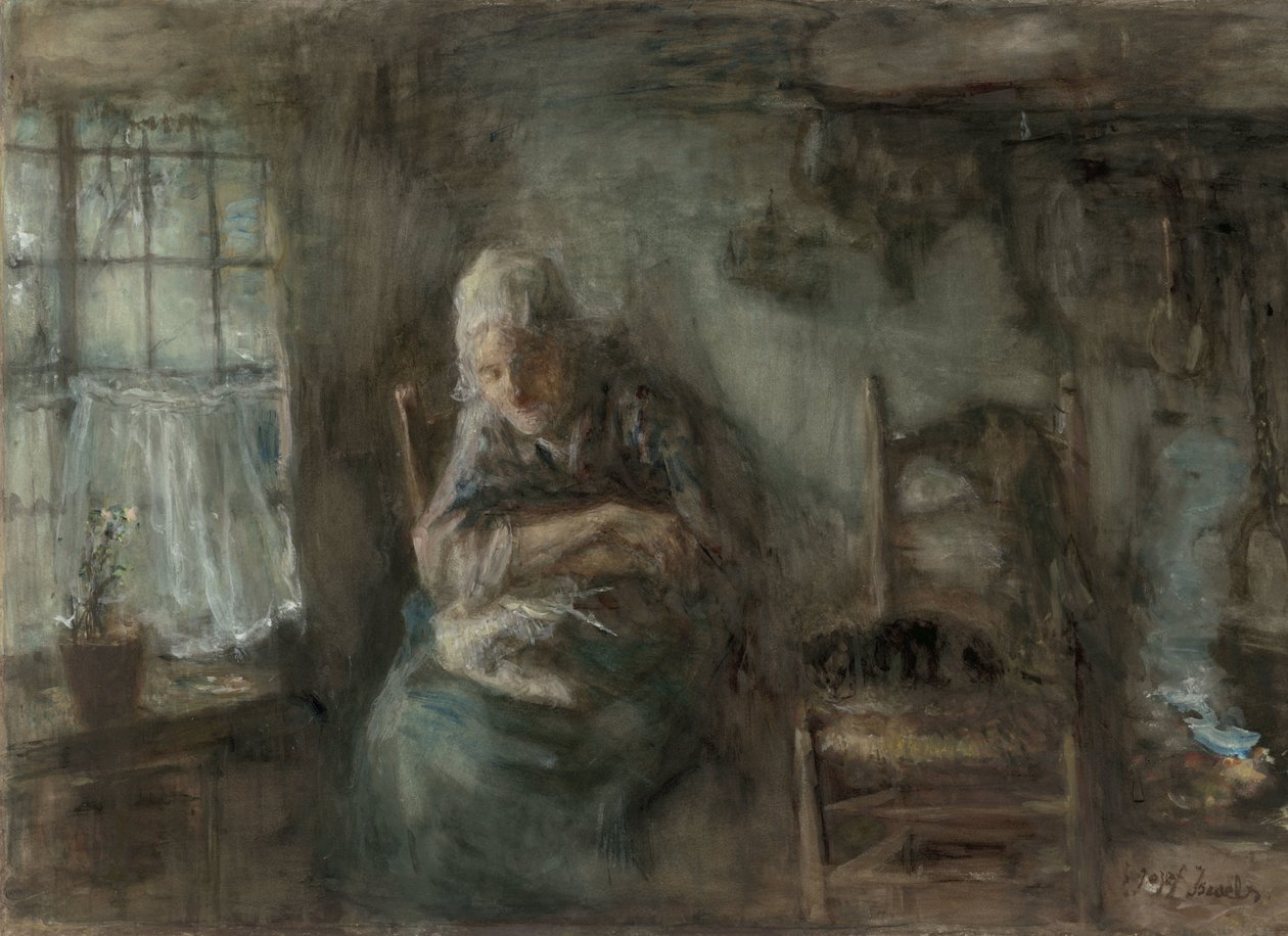 Vieille femme pêcheuse - Jozef Israëls