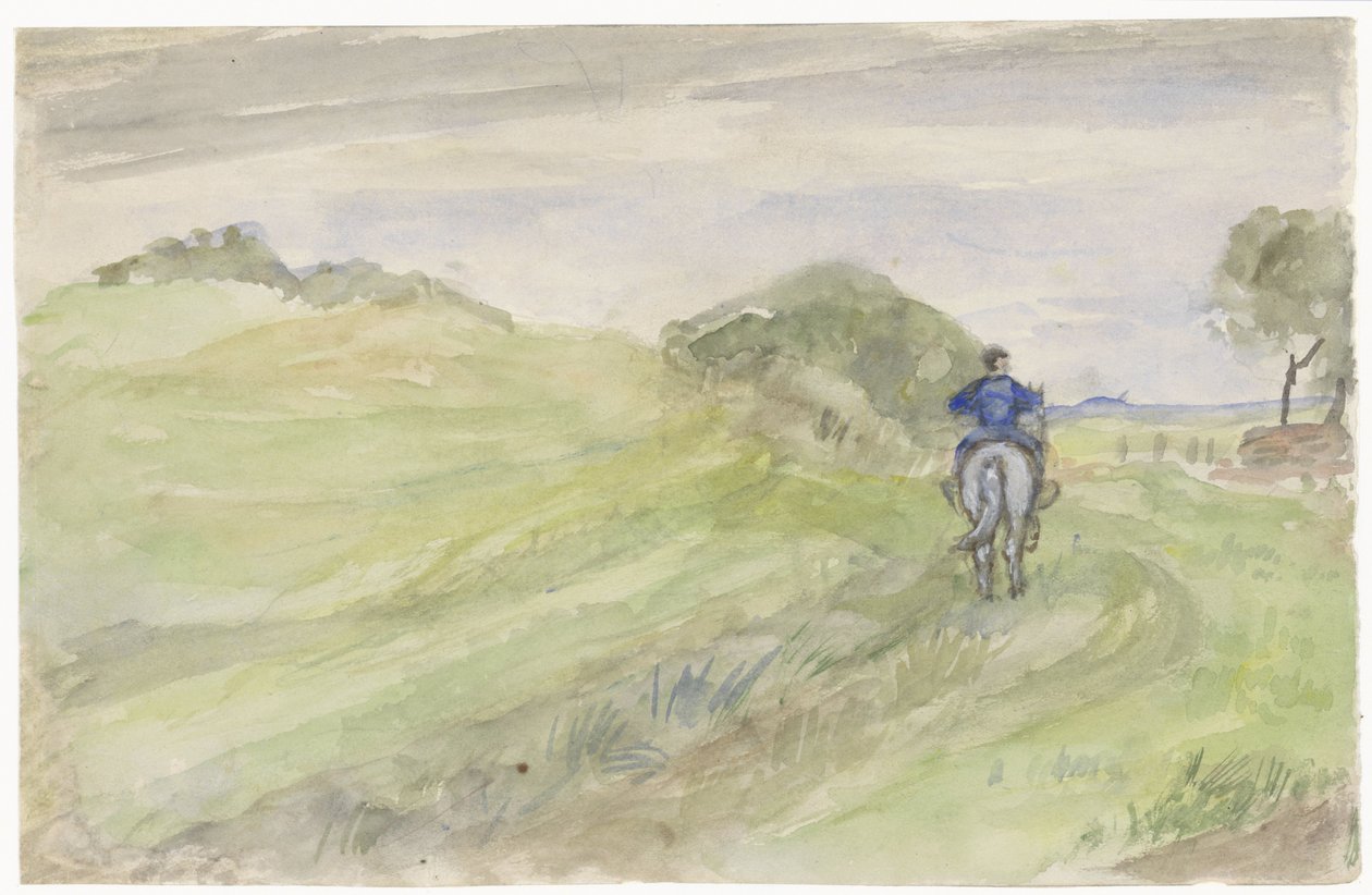 Cavalier sur un chemin de campagne - Jozef Israëls