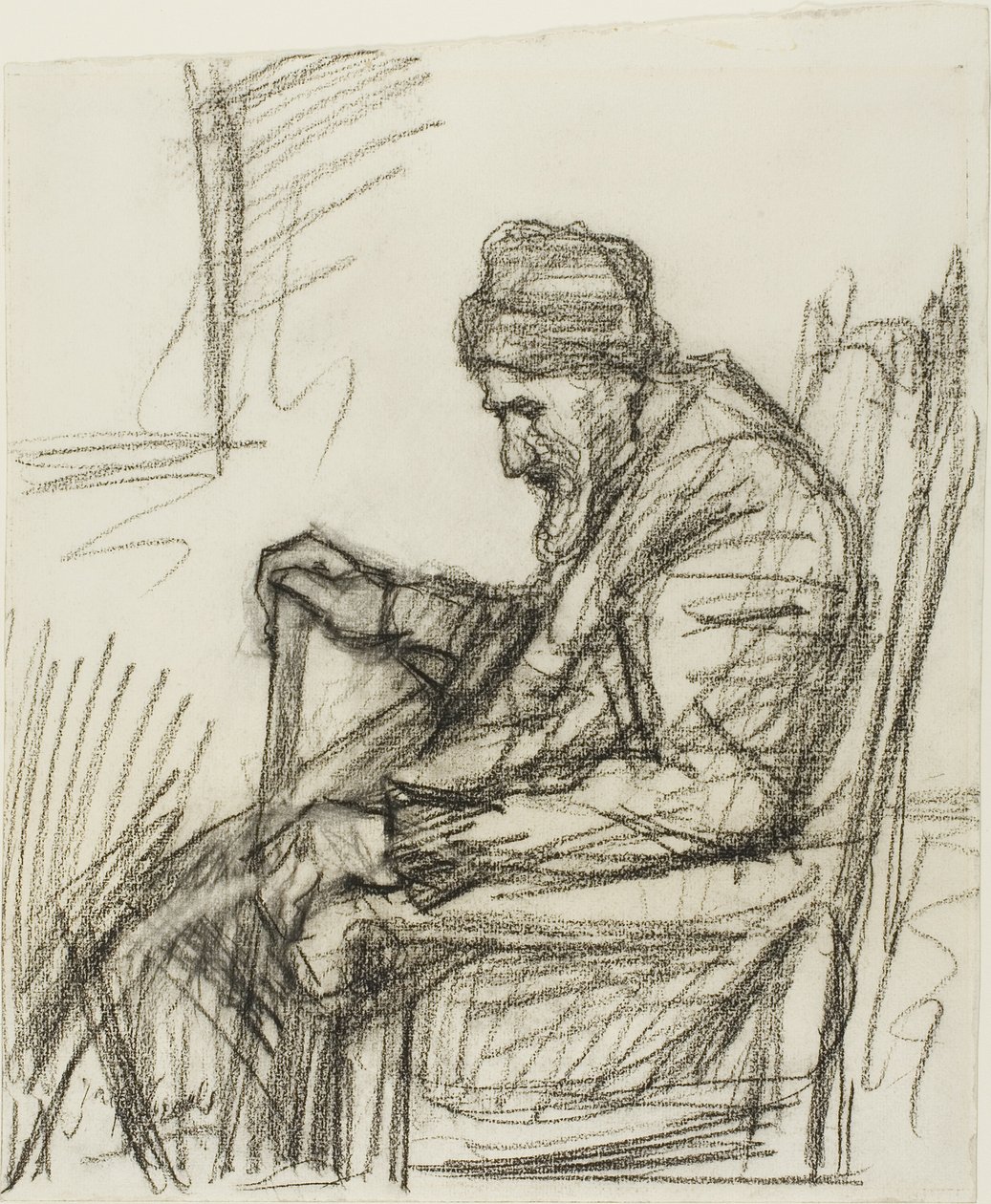 Vieil homme assis - Jozef Israëls