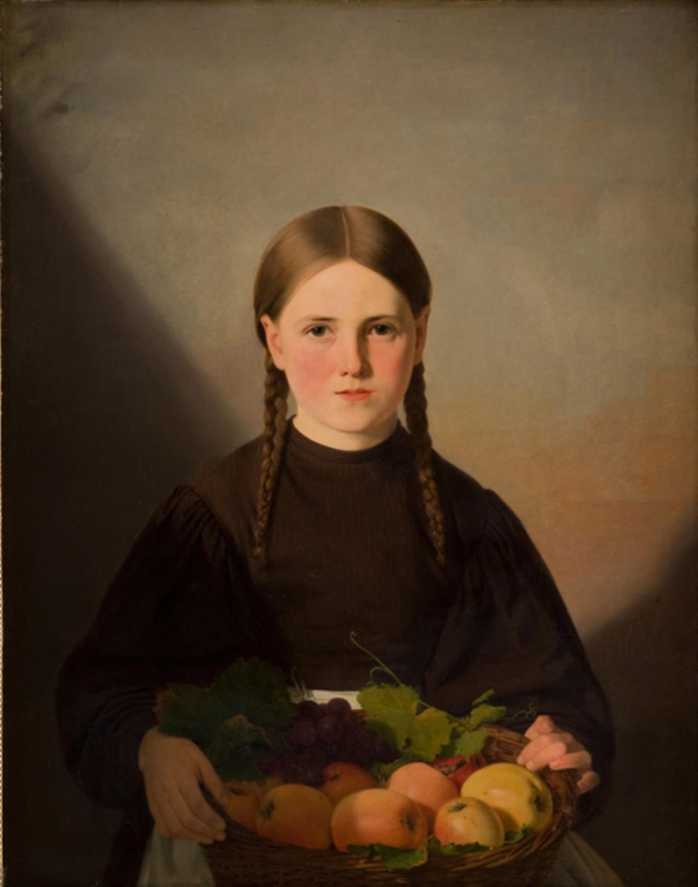 Une fille avec un panier de fruits - Jørgen Roed