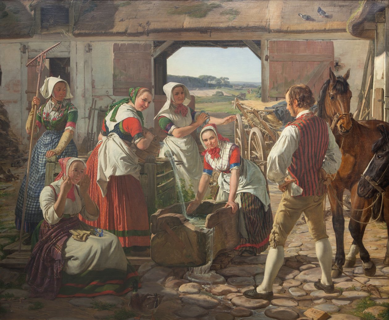 Filles de la moisson du Sjælland près d