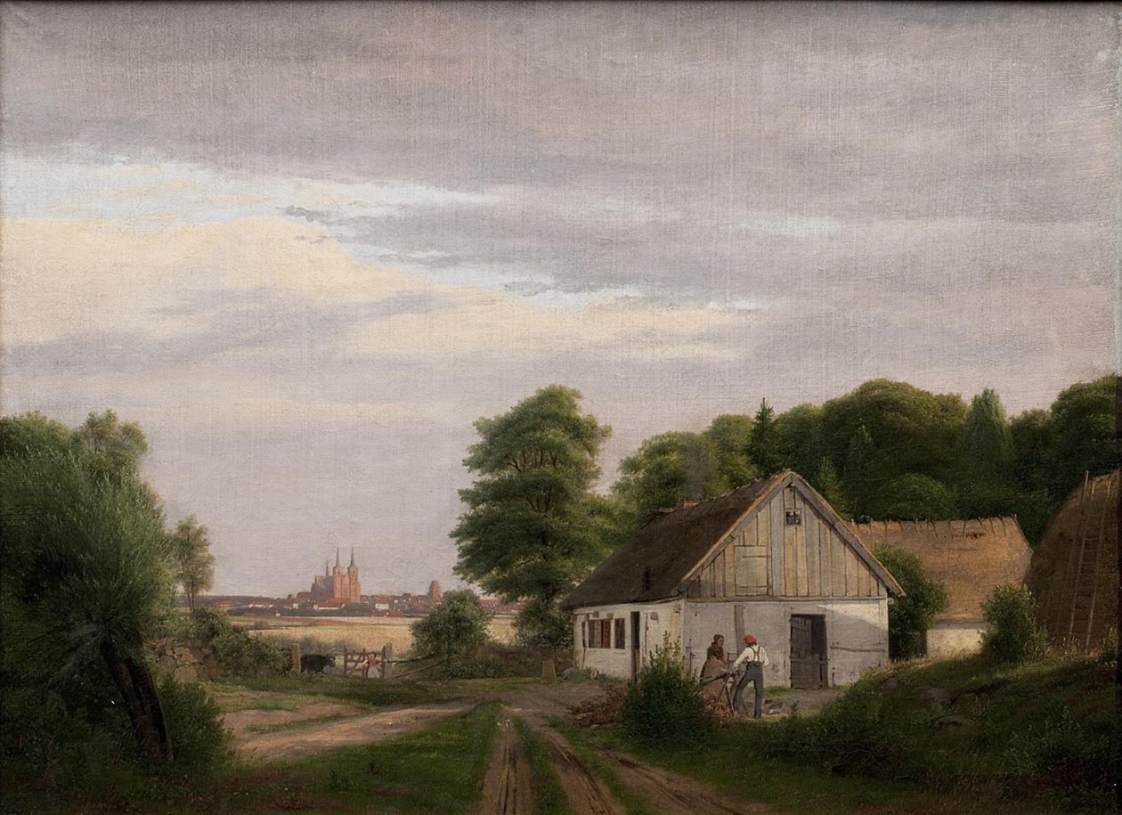 Vue vers Roskilde depuis une ferme - Jørgen Roed