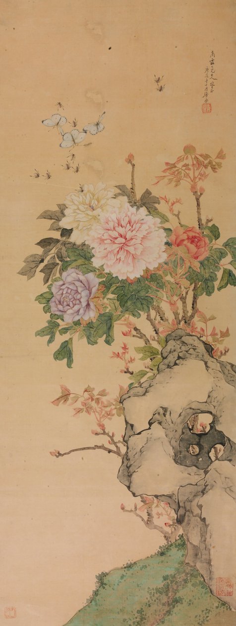 Pivoine et papillons - Ju Lian