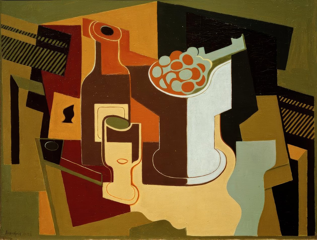 Bouteille et compotier - Juan Gris