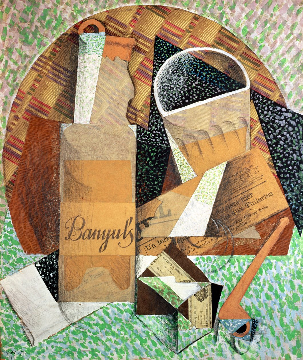 La Bouteille de Banyuls, 1914 - Juan Gris