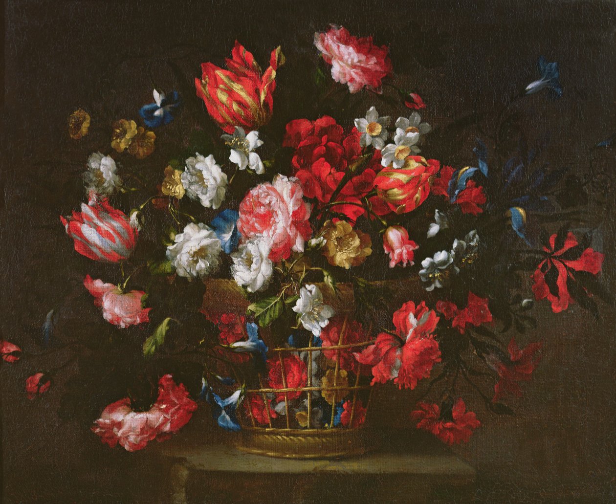 Nature morte de fleurs dans un panier - Juan de Arellano
