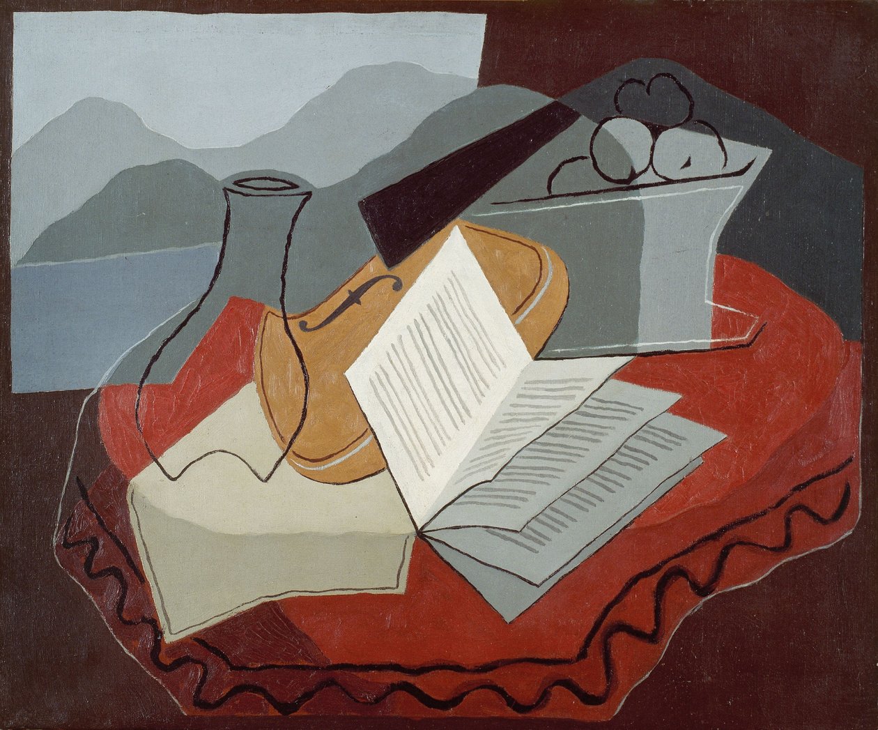 Violon devant une fenêtre ouverte - Juan Gris