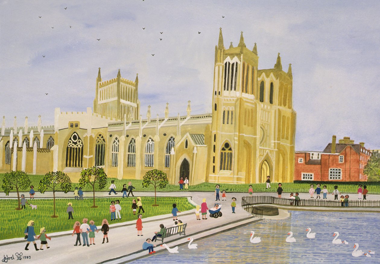 Cathédrale de Bristol et College Green, 1989 - Judy Joel