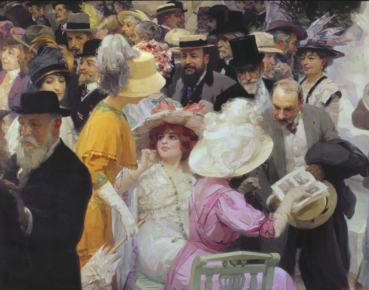 Vendredi au Salon des Artistes Français, 1911 (détail) - Jules Alexandre Gruen or Grun