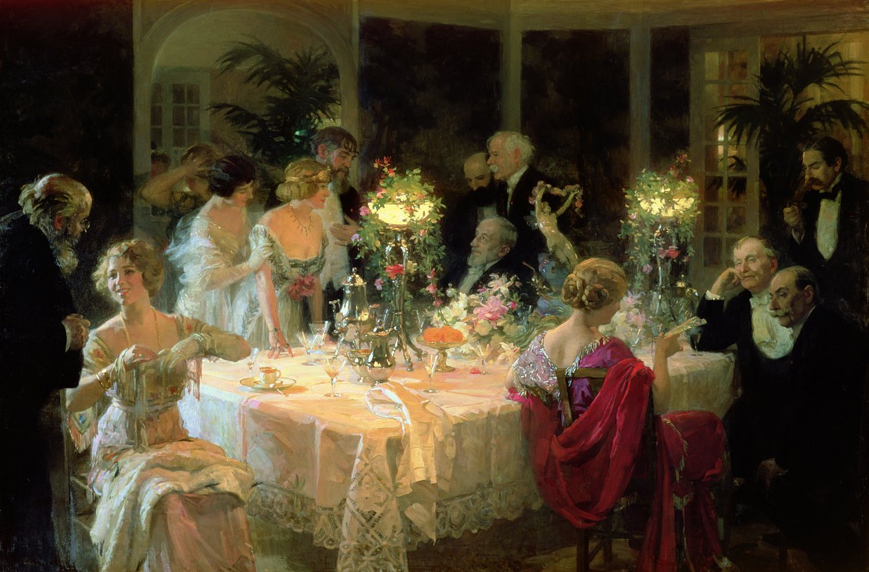 La fin du dîner, 1913 - Jules Alexandre Gruen or Grun