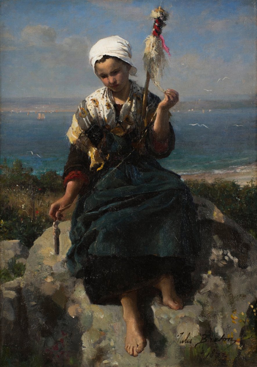 La Fileuse de lin - Jules Breton