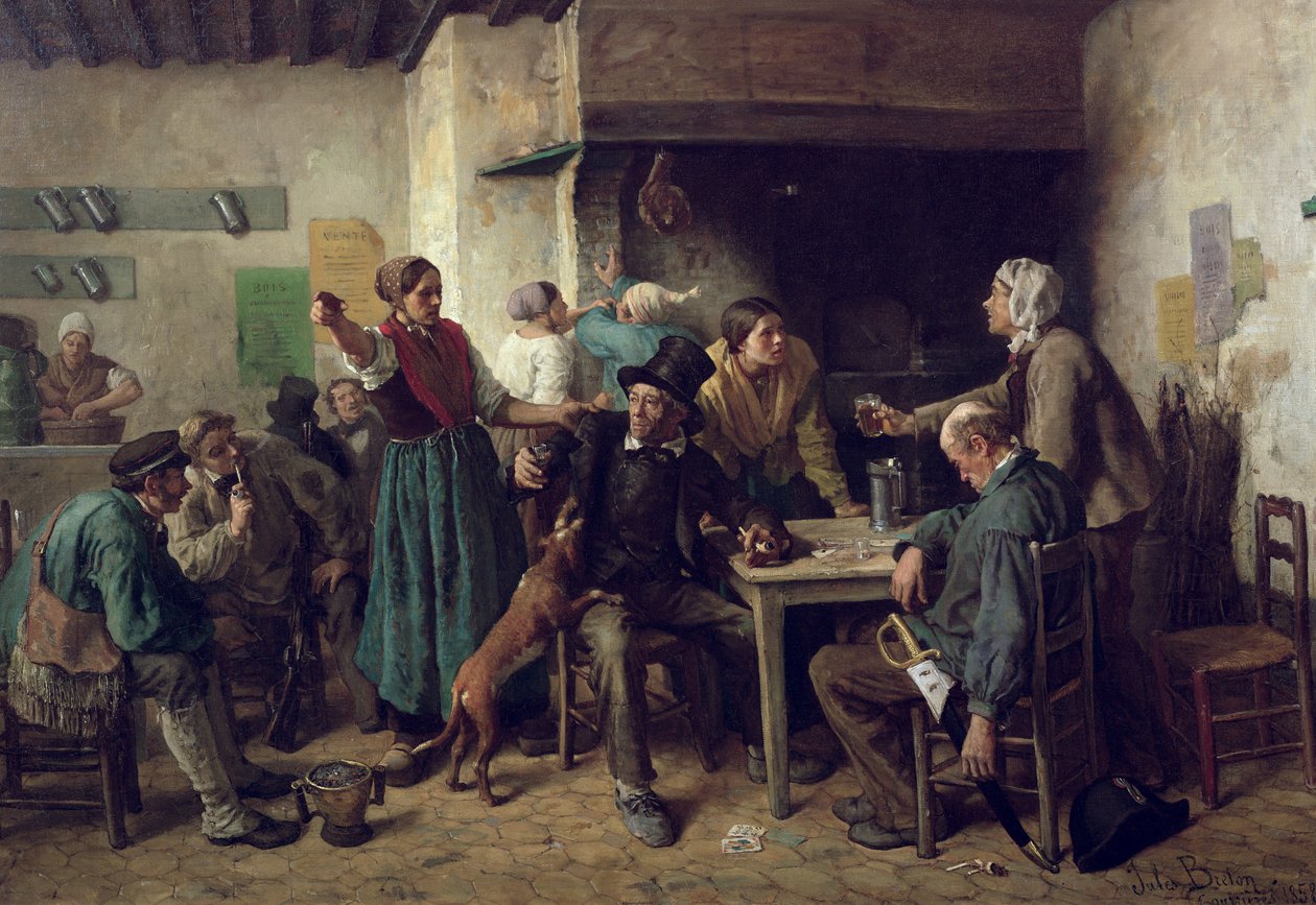 Boutique de vin lundi, 1858 - Jules Breton