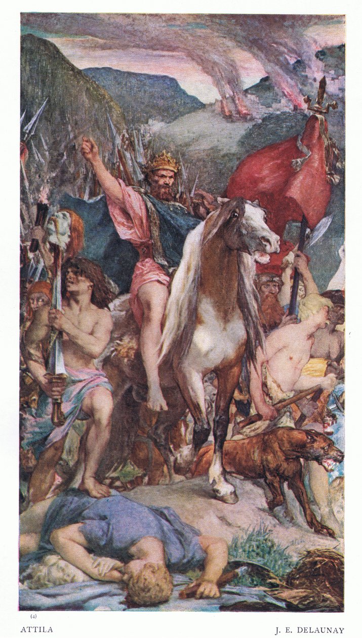 Attila en marche vers Paris, de The Gresham Publishing Company Ltd, 1920 - Jules Elie Delaunay