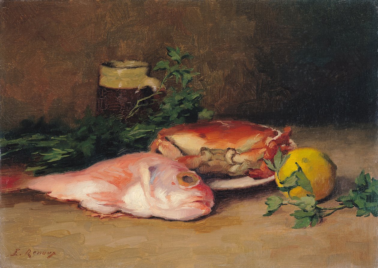 Crabe et rouget - Jules Ernest Renoux