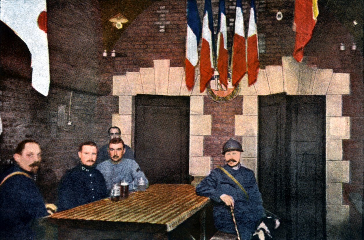 Soldats français dans une cuisine des casemates, Verdun, septembre 1916 - Jules Gervais Courtellemont