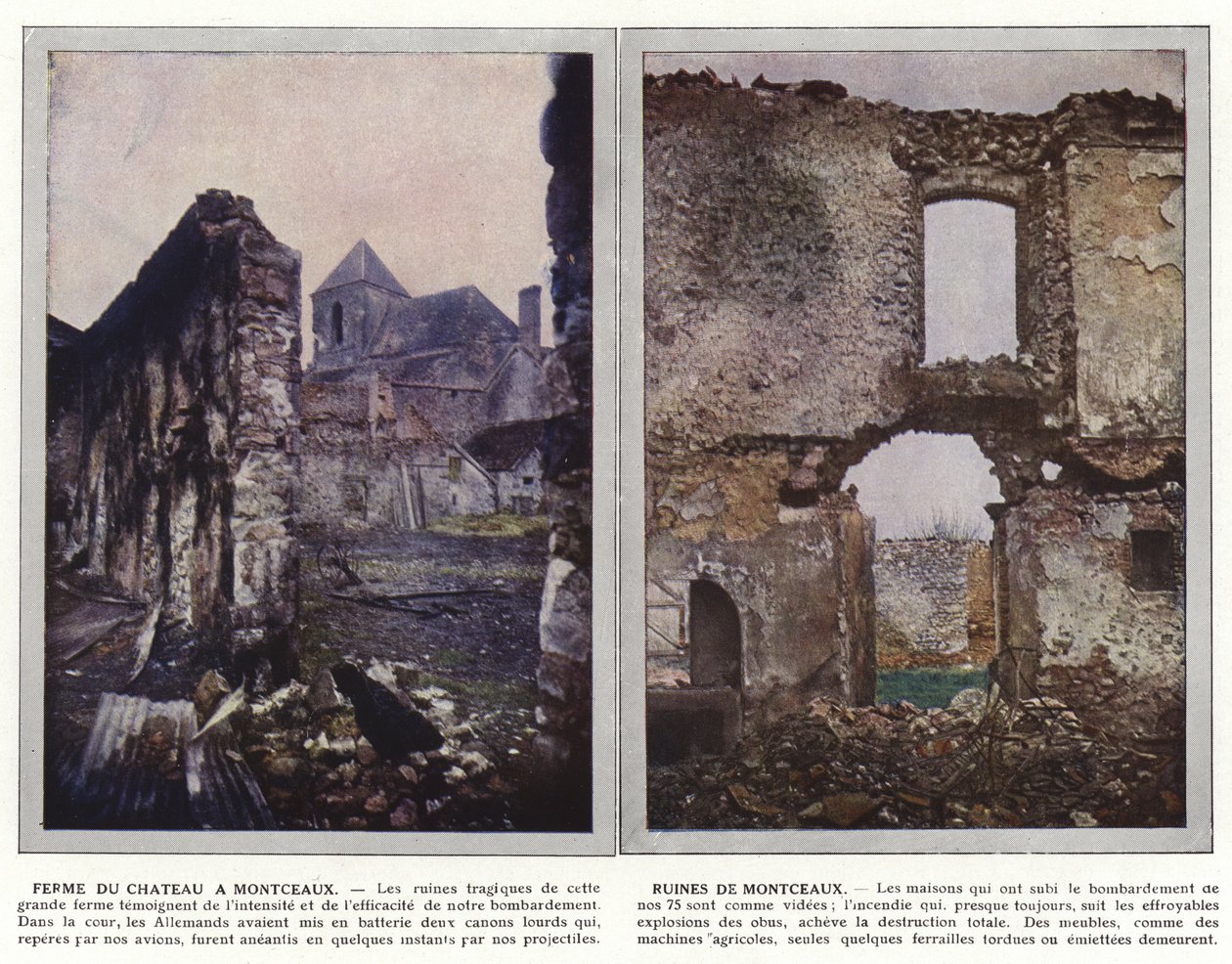 Ferme du Château à Montceaux, Ruines de Montceaux - Jules Gervais Courtellemont