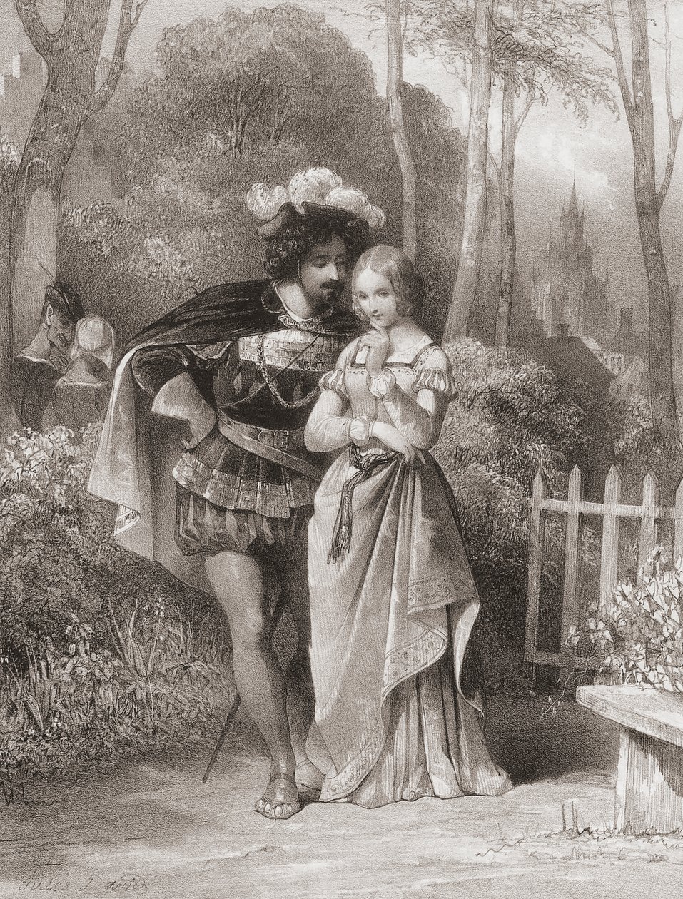 Faust et Gretchen. Faust et Marguerite. - Jules (after) David