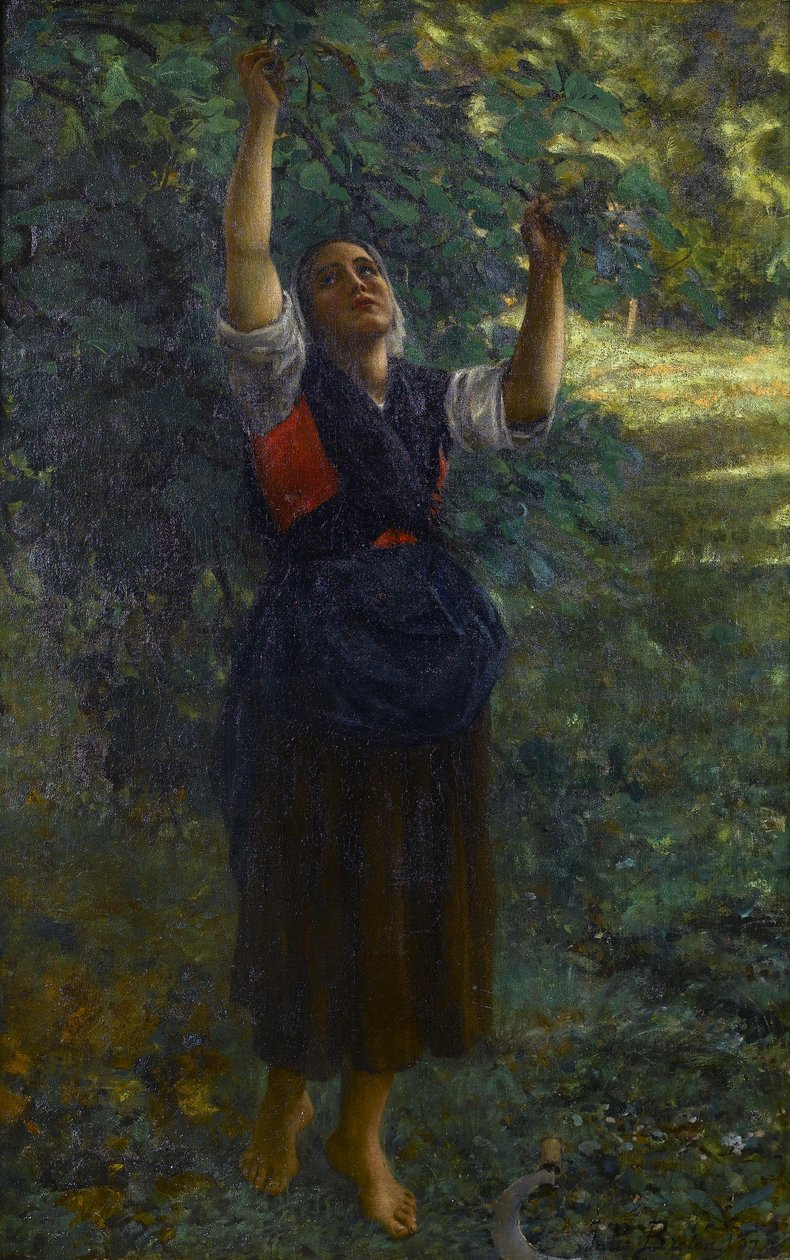 French: Cueilleuse de figues - Jules Breton