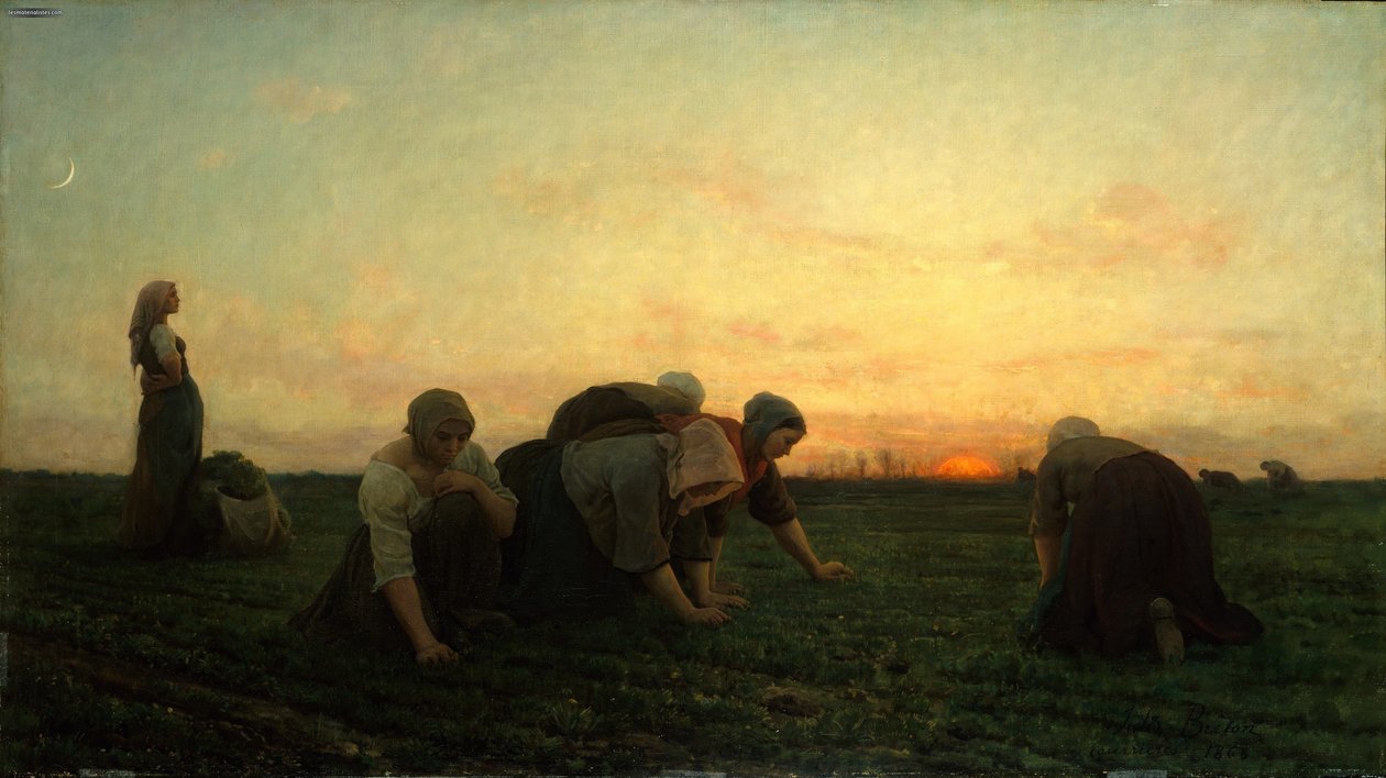 French: Les Bineuses / Les Sarcleuses The Weeders - Jules Breton