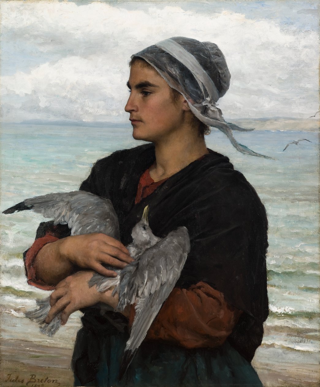 Le goéland blessé - Jules Breton