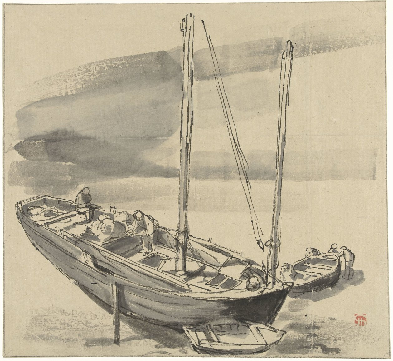 Bateaux à Grancamp (Calvados) - Jules Chadel