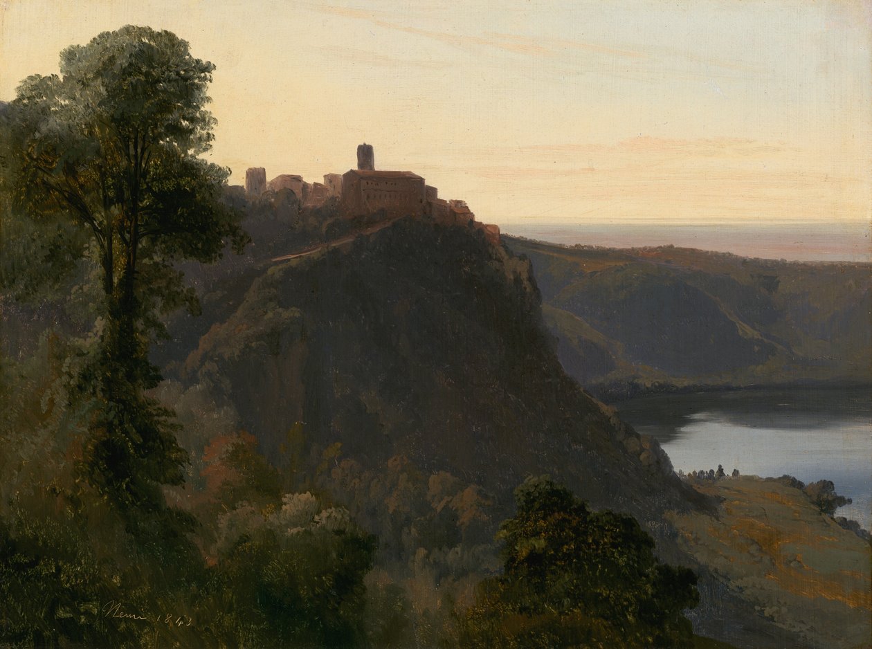 Vue du lac de Nemi, 1843 - Jules Coignet