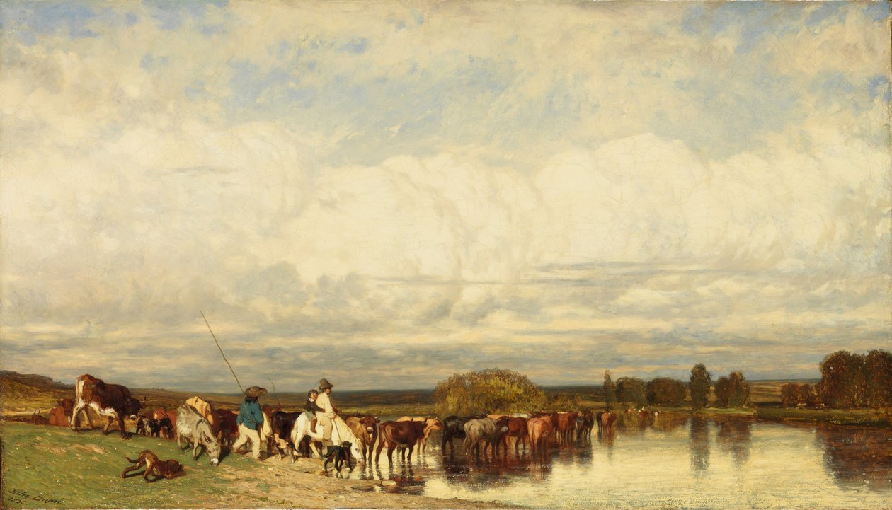 Vaches traversant un gué, 1836 - Jules Dupré