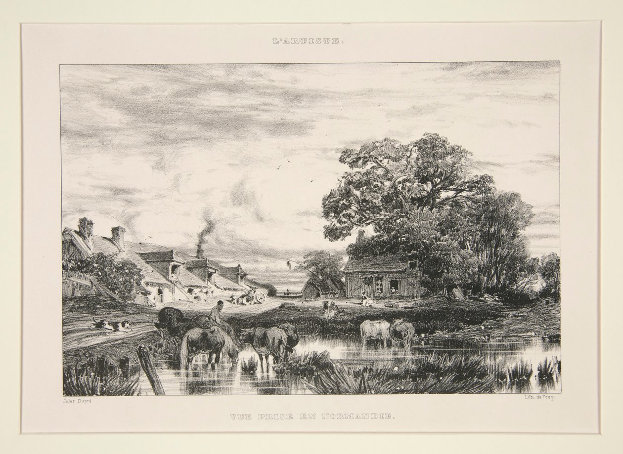 Vue prise en Normandie; de L - Jules Dupré