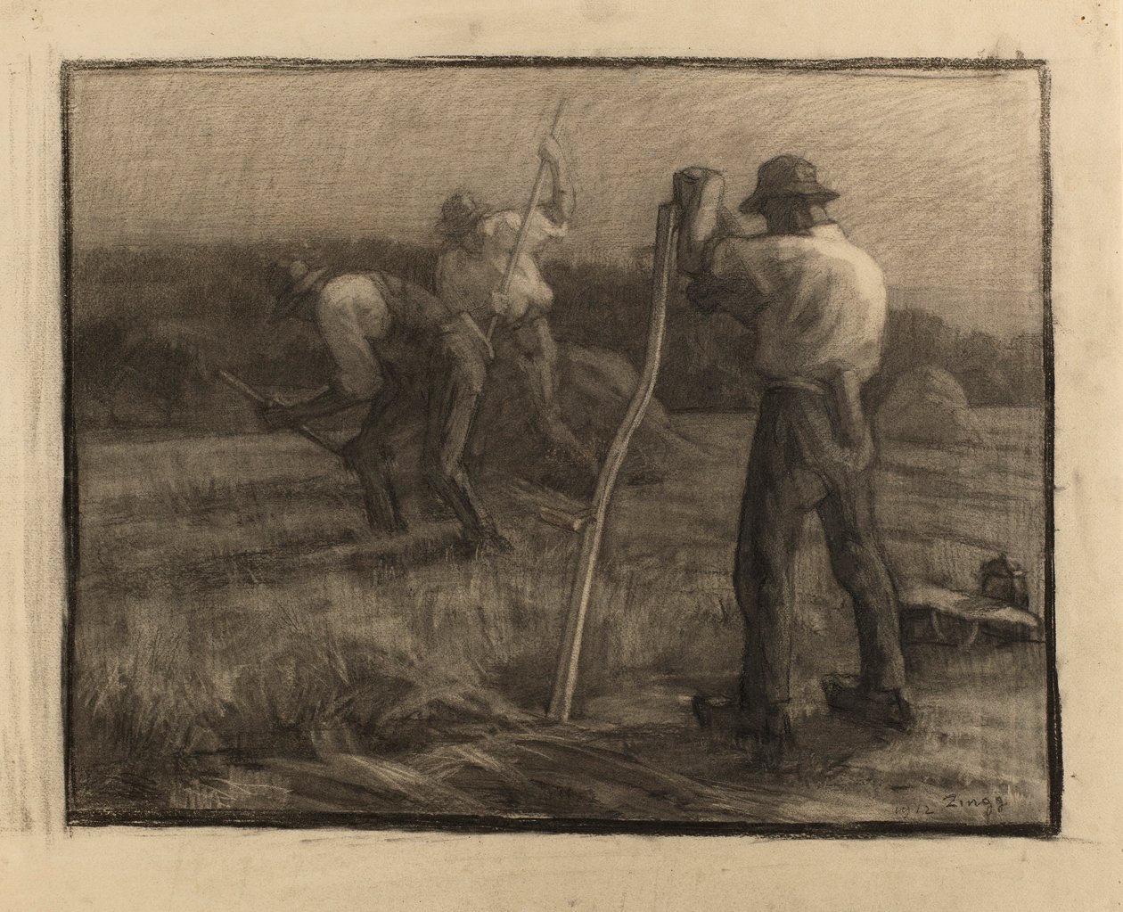 Scène de récolte - Jules Emile Zingg