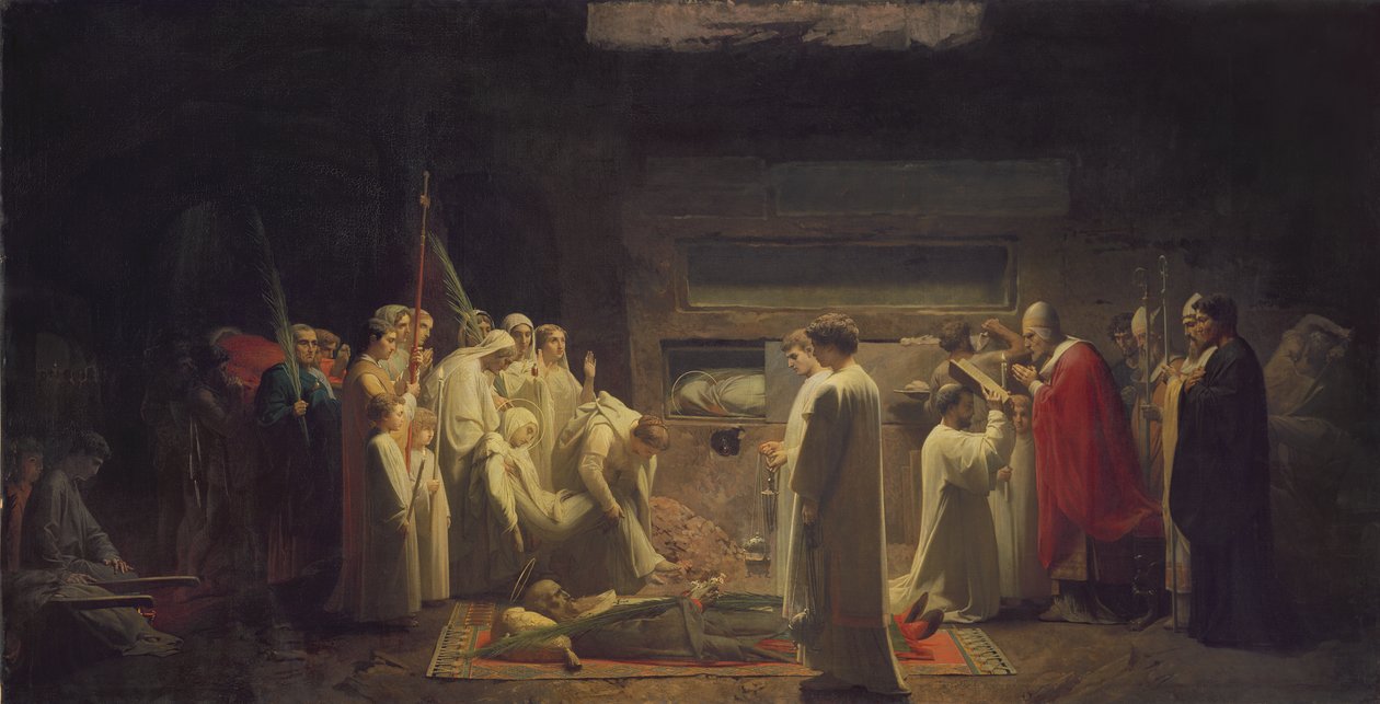 Les Martyrs dans les catacombes, 1855 - Jules Eugene Lenepveu