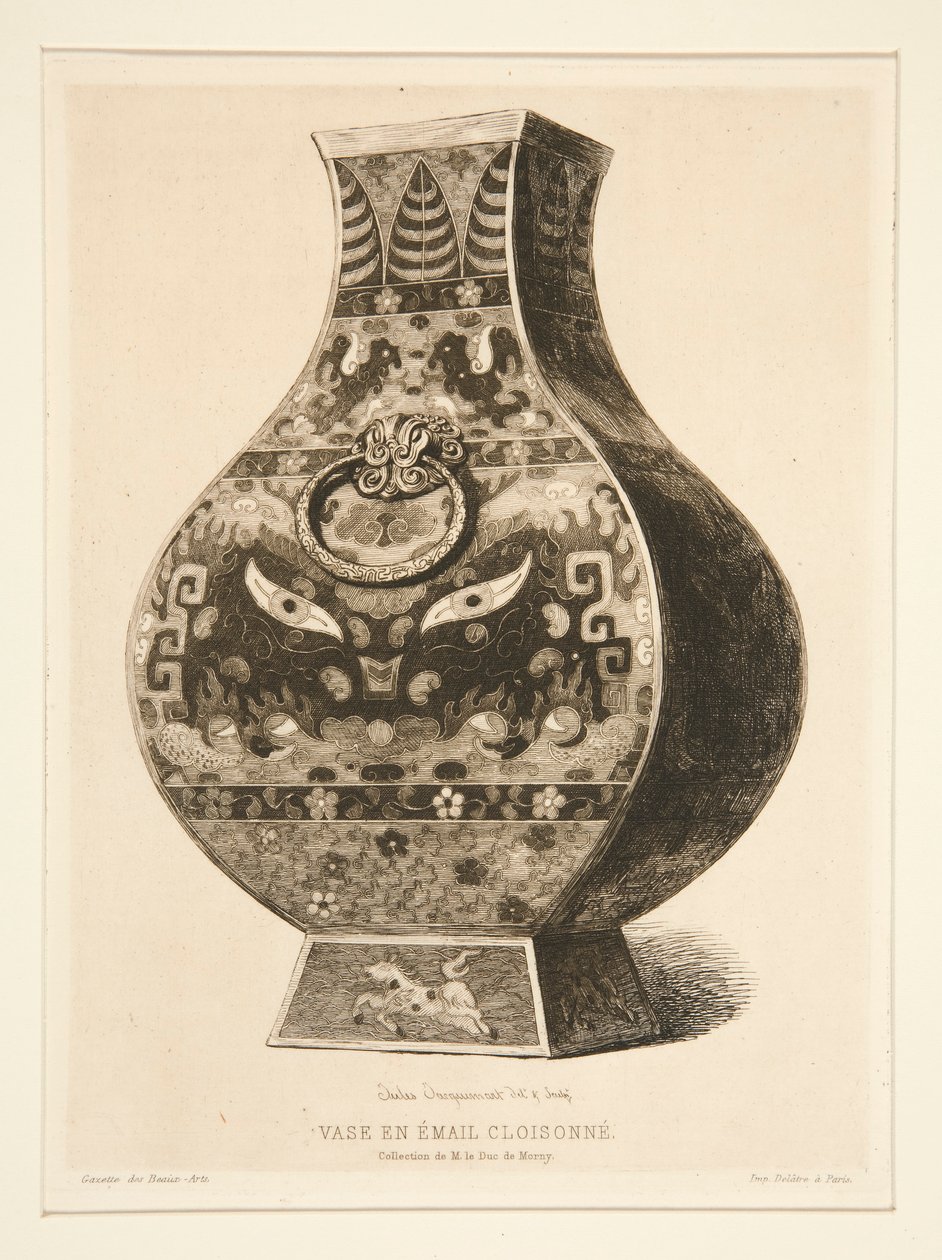 Vase en émail cloisonné - Jules Ferdinand Jacquemart