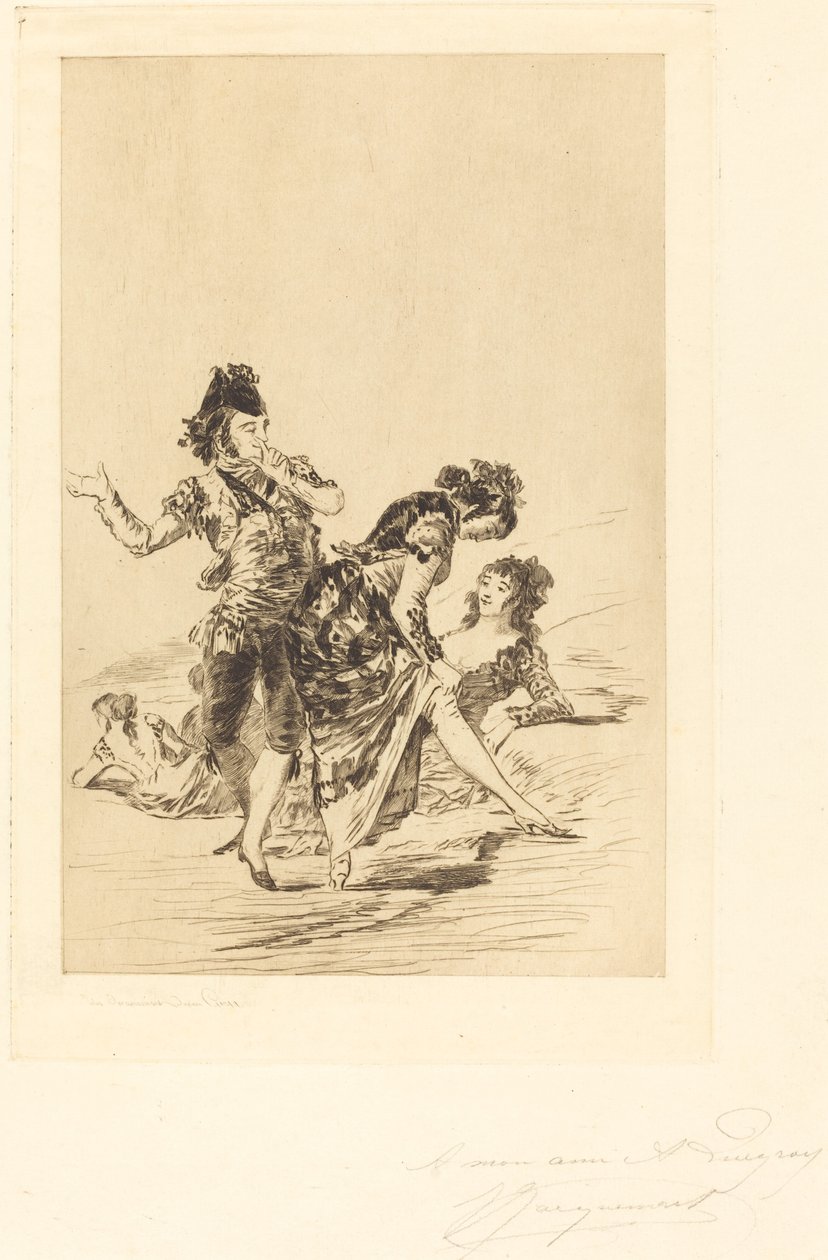 Scène espagnole - Jules Ferdinand Jacquemart after Francisco de Goya