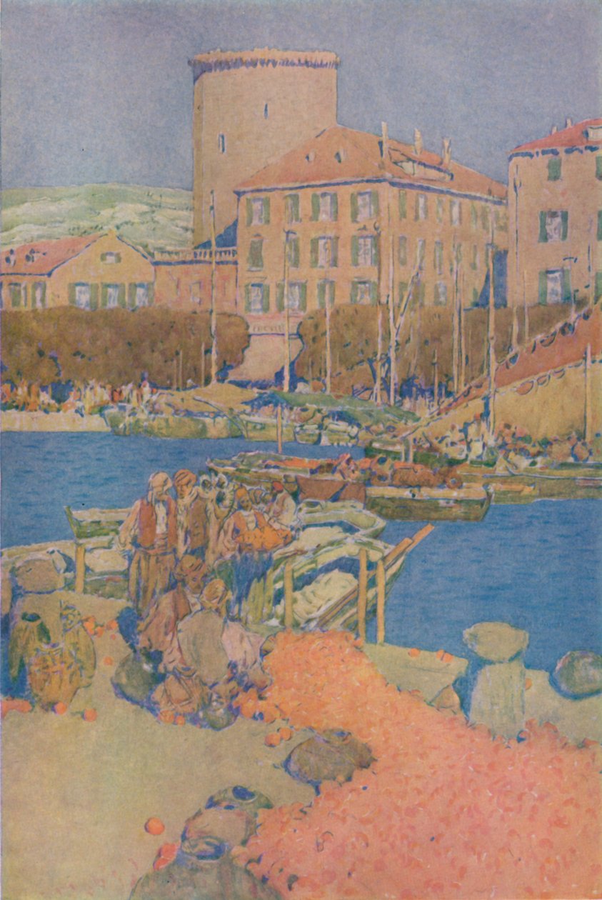 La place du marché à Spalato, 1913 - Jules Guerin