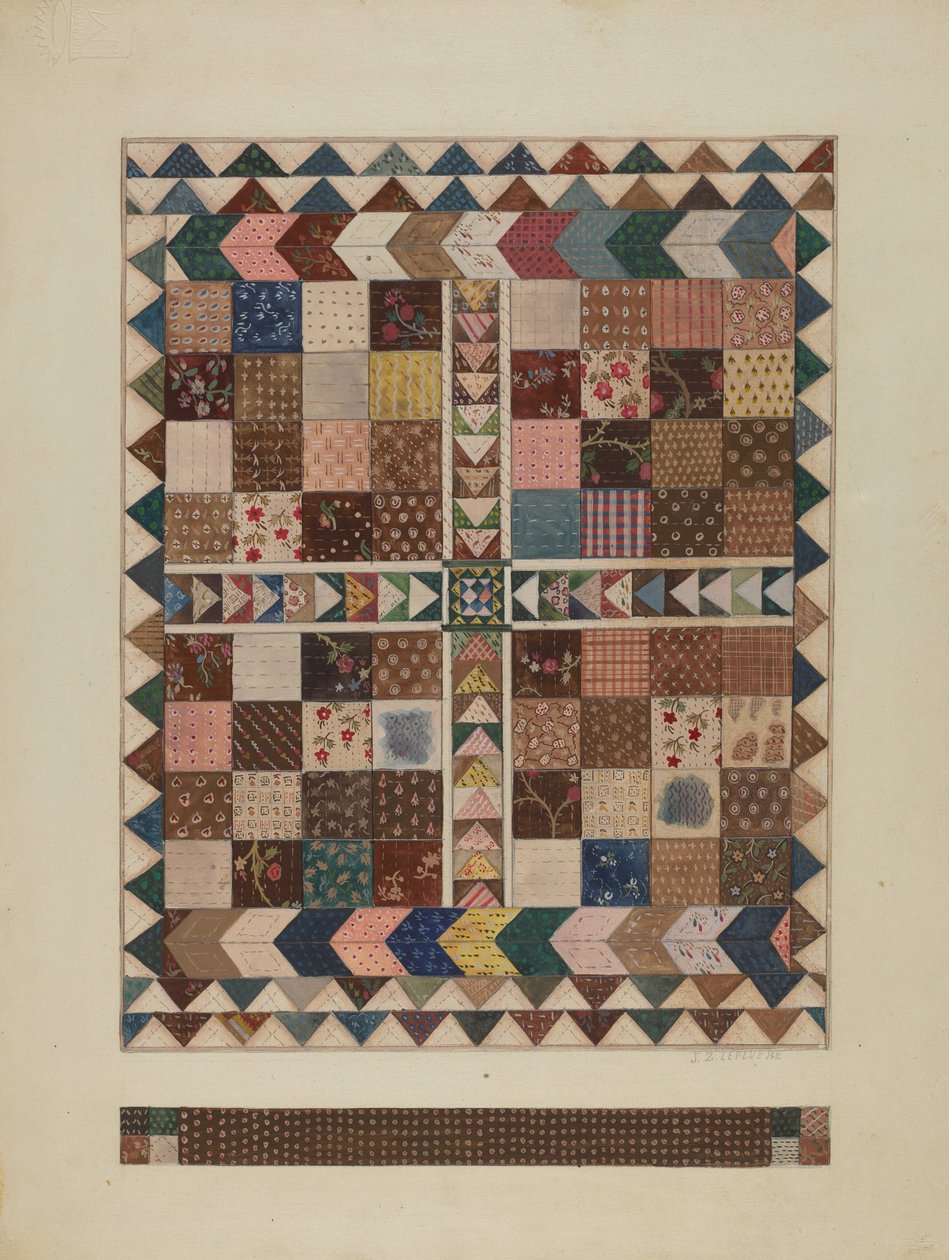 Couverture de berceau patchwork - Jules Lefevere