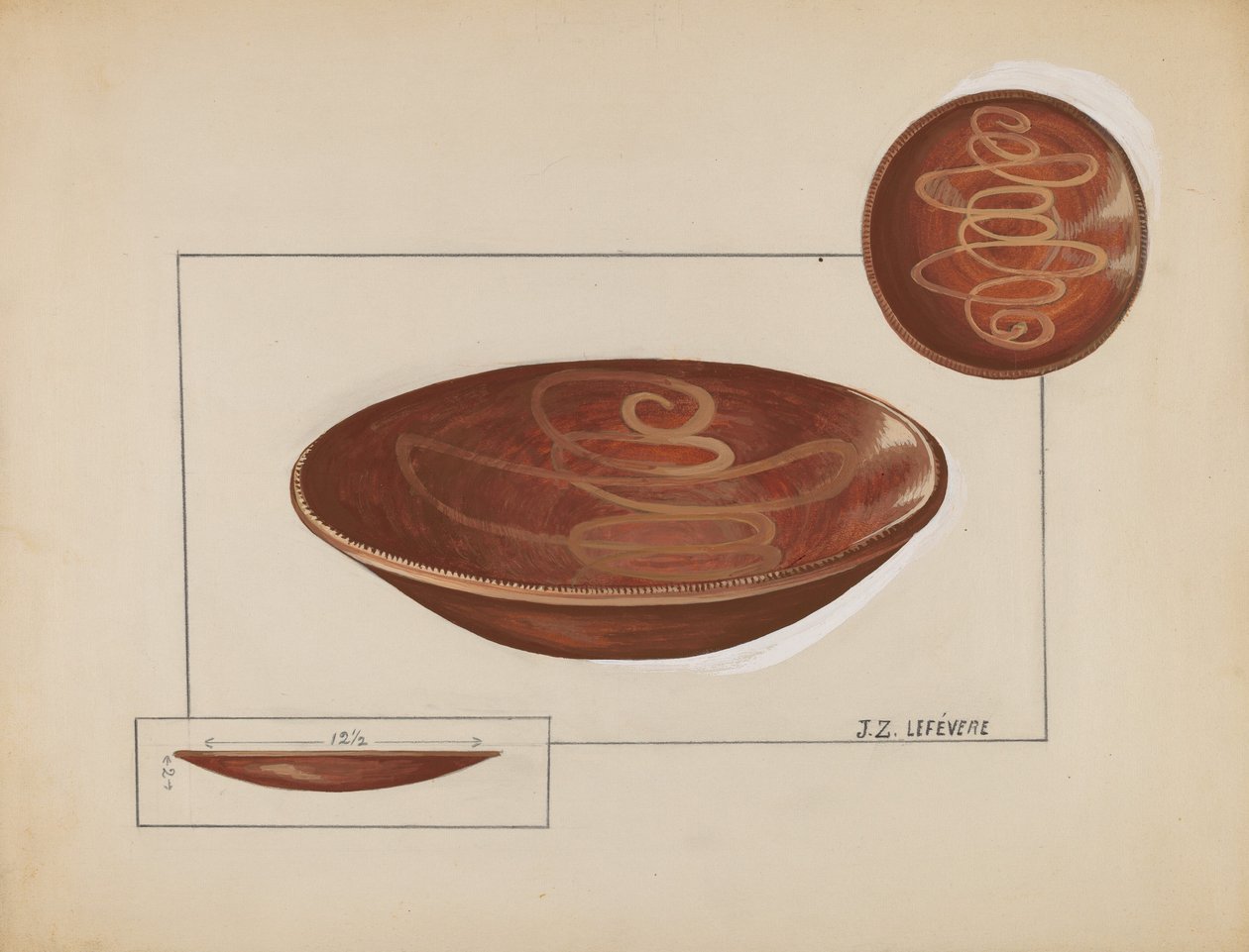 Assiette à tarte - Jules Lefevere