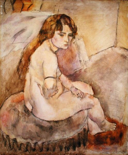 Nu assis sur un tabouret - Jules Pascin