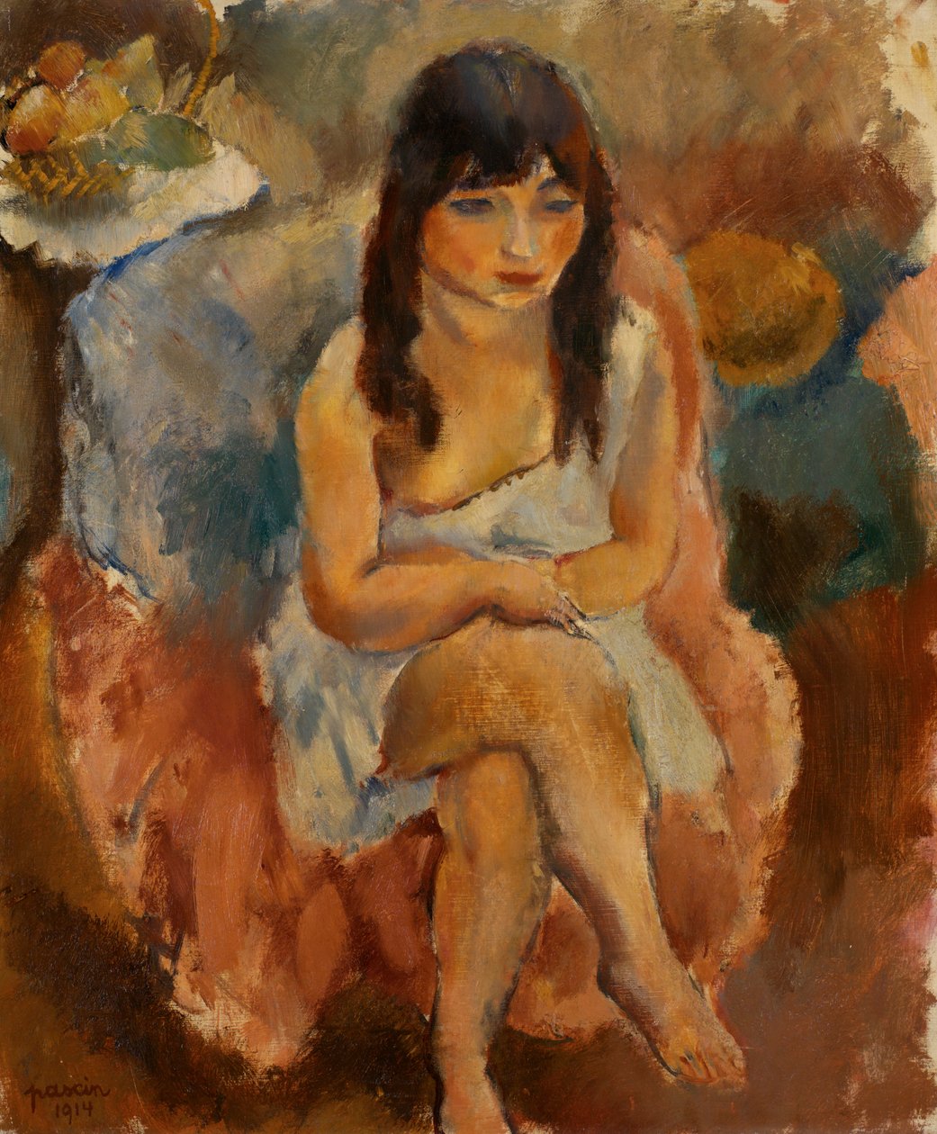 Jeune fille assise - Jules Pascin