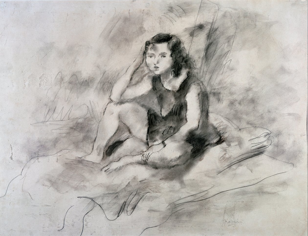 Fille assise - Jules Pascin